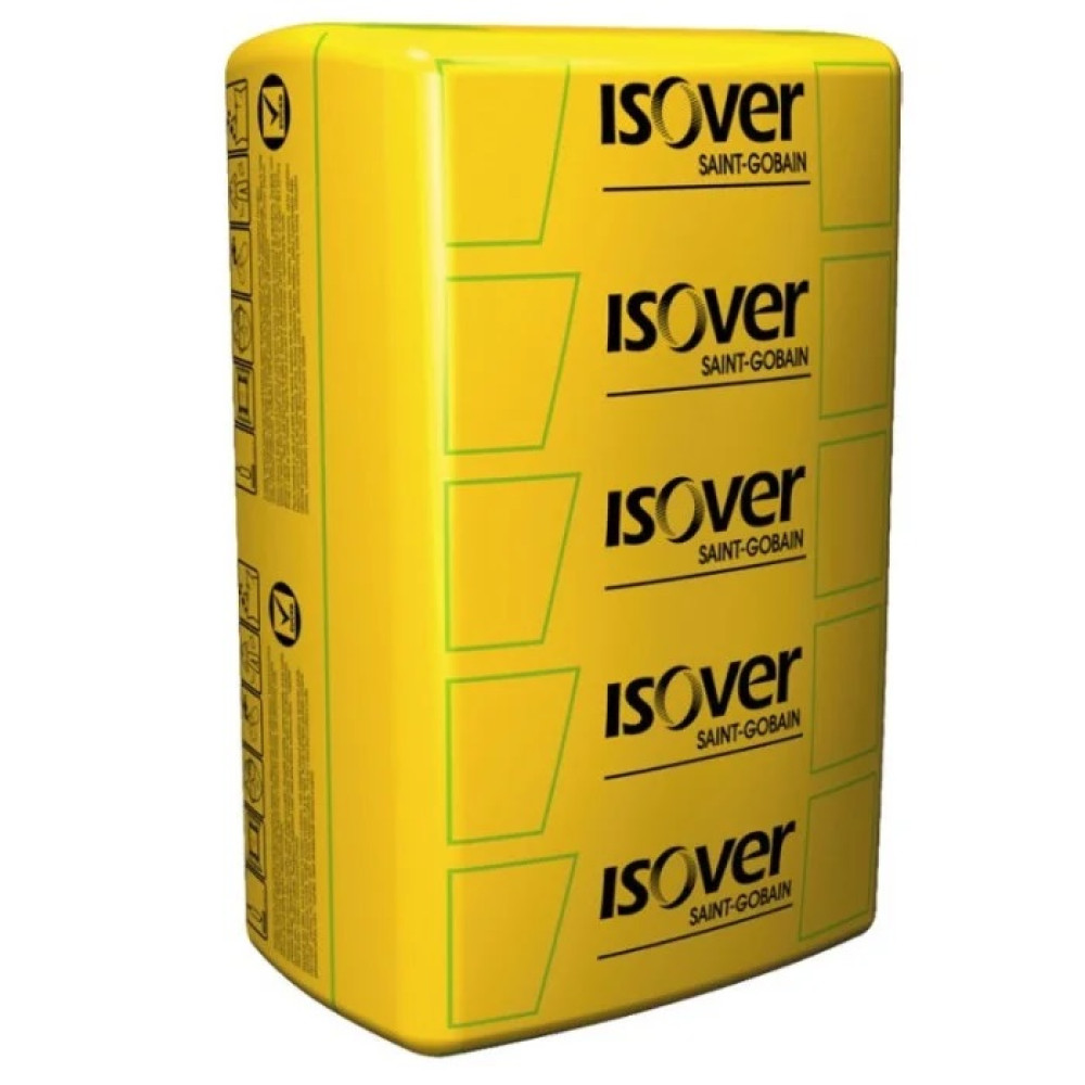 Мінеральна вата - теплоізоляційні плити зі скловати ISOVER Merino 100 MPS 1200×625×100 мм. 20 р ( 1 уп-10плит) 7,5 м2